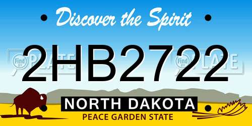 2HB2722 North Dakota License Plate