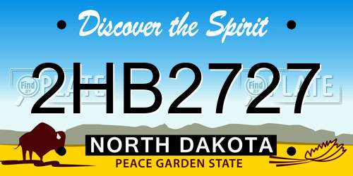 2HB2727 North Dakota License Plate