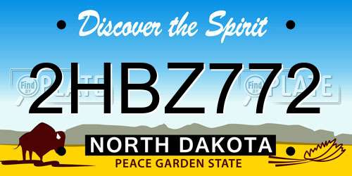 2HBZ772 North Dakota License Plate