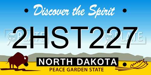 2HST227 North Dakota License Plate