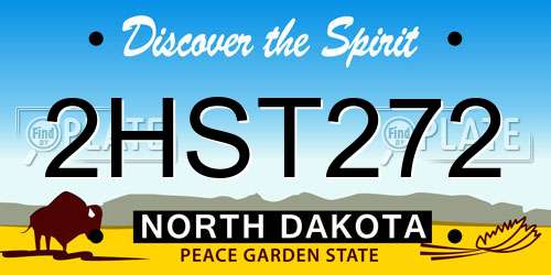 2HST272 North Dakota License Plate