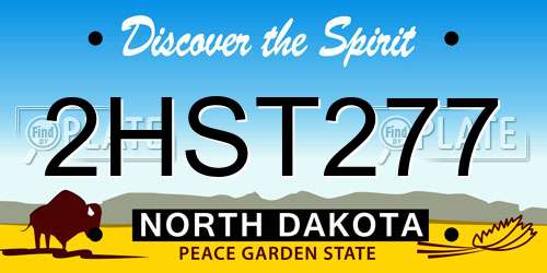 2HST277 North Dakota License Plate