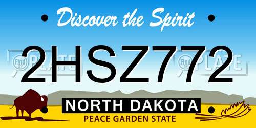 2HSZ772 North Dakota License Plate