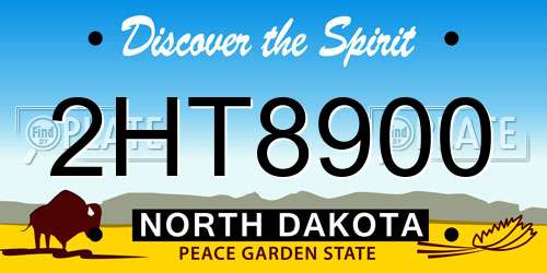 2HT8900 North Dakota License Plate