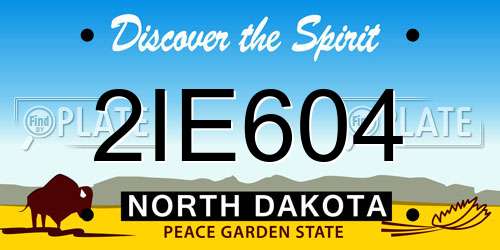 2IE604 North Dakota License Plate