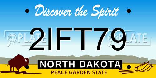2IFT79 North Dakota License Plate
