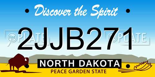2JJB271 North Dakota License Plate