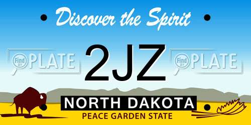 2JZ North Dakota License Plate