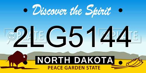 2LG5144 North Dakota License Plate