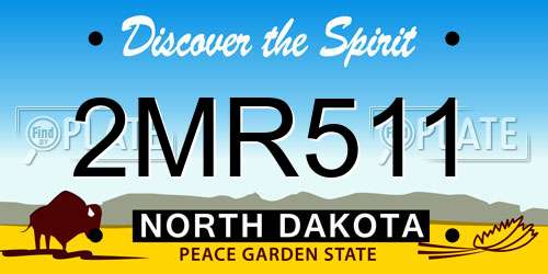 2MR511 North Dakota License Plate