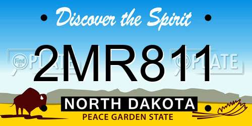 2MR811 North Dakota License Plate