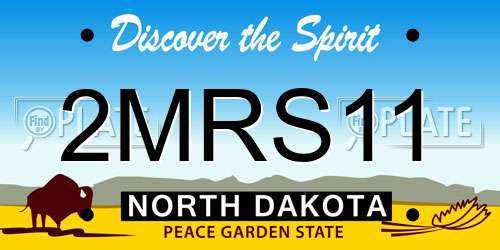 2MRS11 North Dakota License Plate