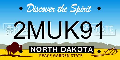 2MUK91 North Dakota License Plate