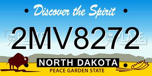 2MV8272 North Dakota License Plate