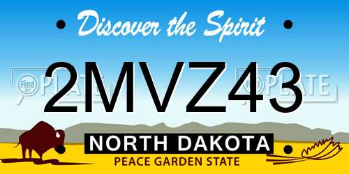 2MVZ43 North Dakota License Plate
