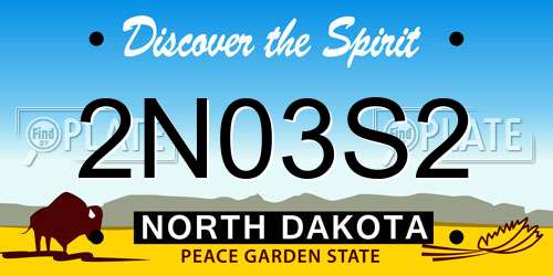 2N03S2 North Dakota License Plate