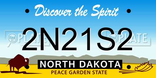 2N21S2 North Dakota License Plate