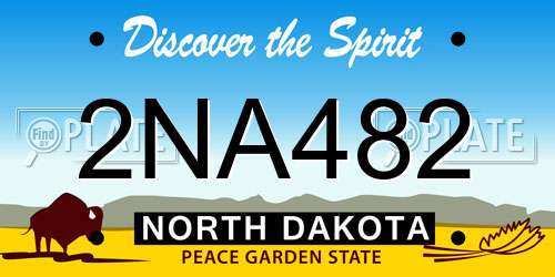 2NA482 North Dakota License Plate