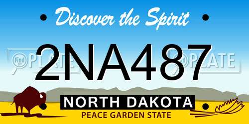 2NA487 North Dakota License Plate