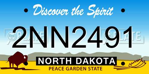 2NN2491 North Dakota License Plate