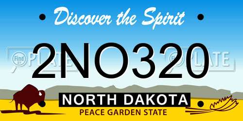 2NO320 North Dakota License Plate