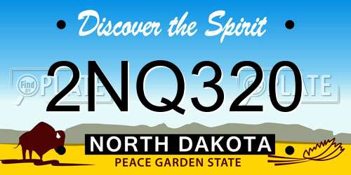 2NQ320 North Dakota License Plate