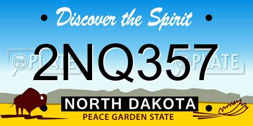 2NQ357 North Dakota License Plate