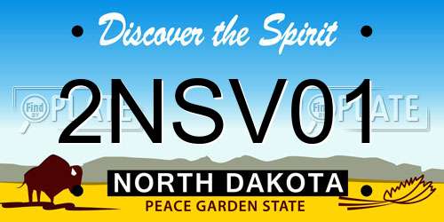 2NSV01 North Dakota License Plate