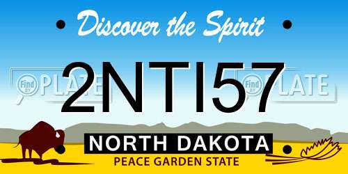 2NTI57 North Dakota License Plate