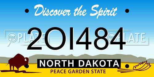 2OI484 North Dakota License Plate