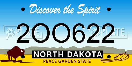 2OO622 North Dakota License Plate