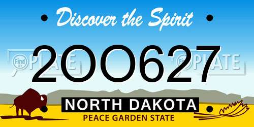 2OO627 North Dakota License Plate