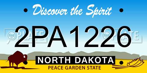 2PA1226 North Dakota License Plate