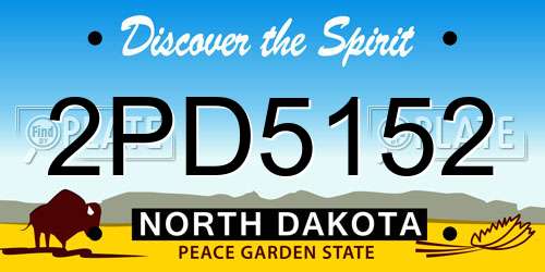 2PD5152 North Dakota License Plate