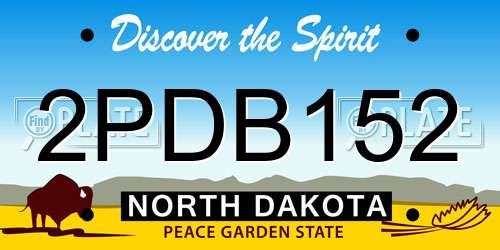 2PDB152 North Dakota License Plate