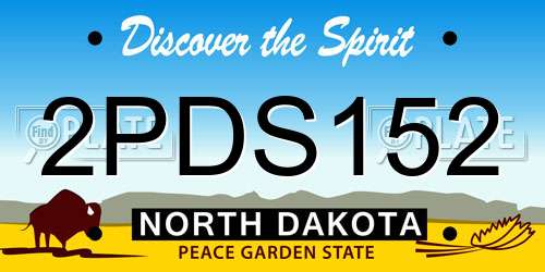 2PDS152 North Dakota License Plate