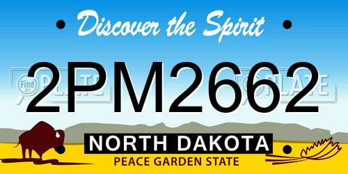 2PM2662 North Dakota License Plate
