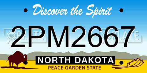 2PM2667 North Dakota License Plate