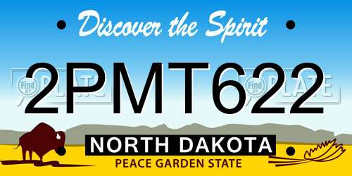 2PMT622 North Dakota License Plate