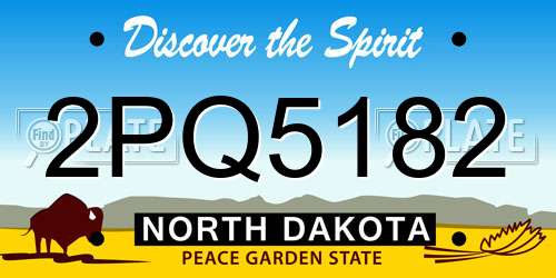 2PQ5182 North Dakota License Plate