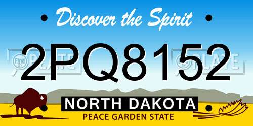 2PQ8152 North Dakota License Plate