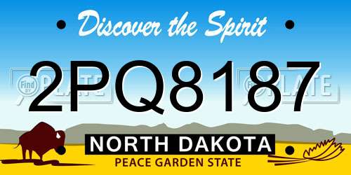 2PQ8187 North Dakota License Plate