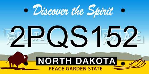 2PQS152 North Dakota License Plate