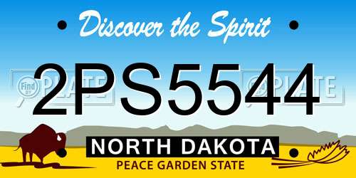 2PS5544 North Dakota License Plate