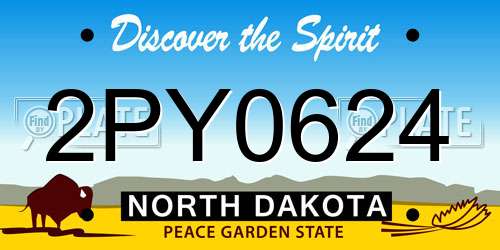 2PY0624 North Dakota License Plate