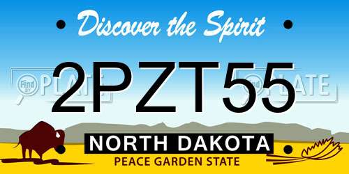 2PZT55 North Dakota License Plate