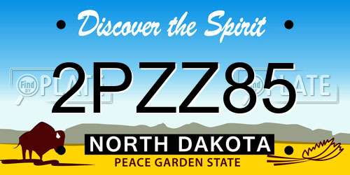 2PZZ85 North Dakota License Plate