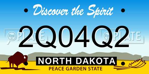 2Q04Q2 North Dakota License Plate