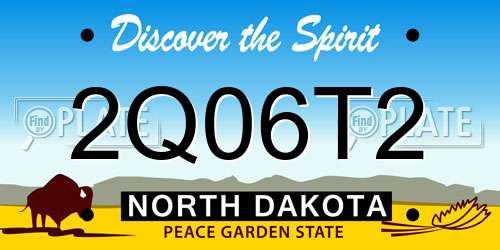 2Q06T2 North Dakota License Plate