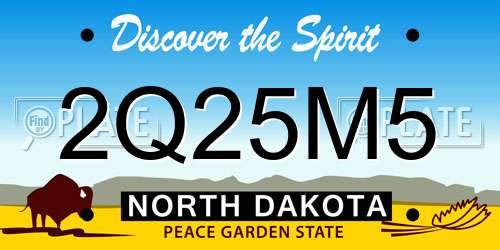 2Q25M5 North Dakota License Plate